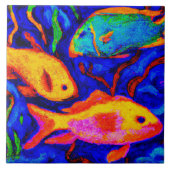 Tropische Fischkunst Fliese (Vorderseite)