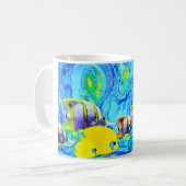Tropische Fischkunst Kaffeetasse (Vorderseite Links)