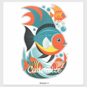 Tropische Fischsorte Thunder_Cove Aufkleber