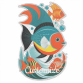 Tropische Fischsorte Thunder_Cove Aufkleber (Vorderseite)