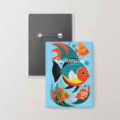 Tropische Fischsorte Thunder_Cove Button (Vorderseite/Rückseite)