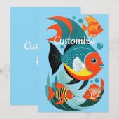 Tropische Fischsorte Thunder_Cove Einladung (Vorne/Hinten)