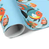Tropische Fischsorte Thunder_Cove Geschenkpapier (Rolleneckpunkt)