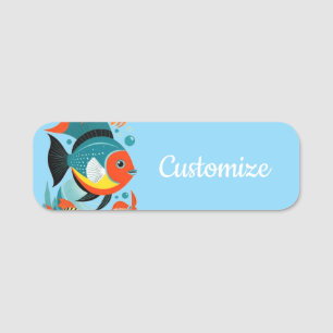 Tropische Fischsorte Thunder_Cove Namensschild