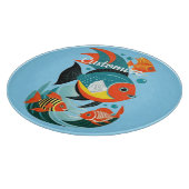 Tropische Fischsorte Thunder_Cove Schneidebrett (Ecke)