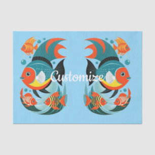 Tropische Fischsorte Thunder_Cove Seidenpapier