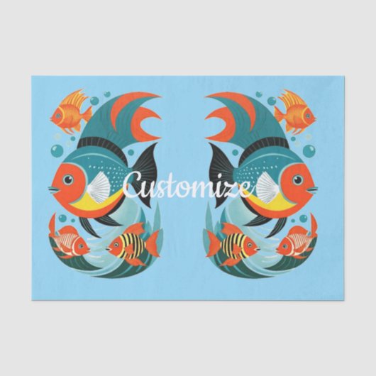 Tropische Fischsorte Thunder_Cove Seidenpapier (Vorderseite)