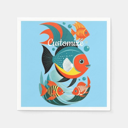 Tropische Fischsorte Thunder_Cove Serviette (Vorderseite)