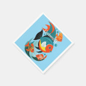 Tropische Fischsorte Thunder_Cove Serviette (Ecke)