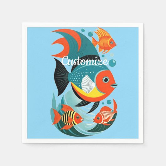 Tropische Fischsorte Thunder_Cove Serviette (Vorderseite)