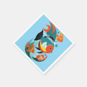 Tropische Fischsorte Thunder_Cove Serviette (Ecke)
