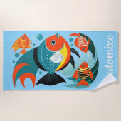 Tropische Fischsorte Thunder_Cove Strandtuch (Vorderseite)
