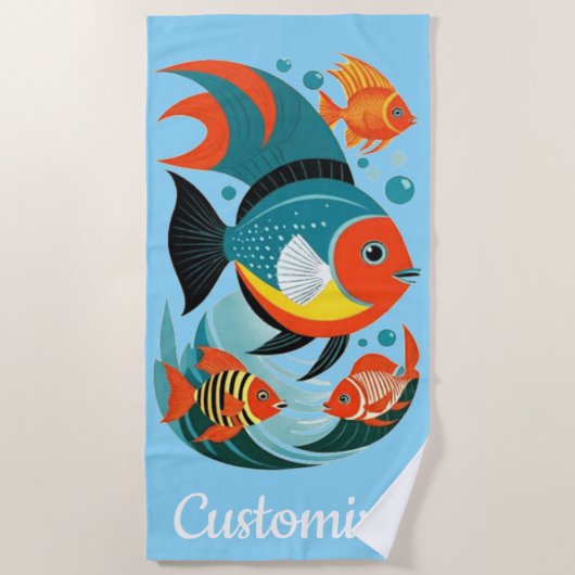 Tropische Fischsorte Thunder_Cove Strandtuch (Vorderseite)