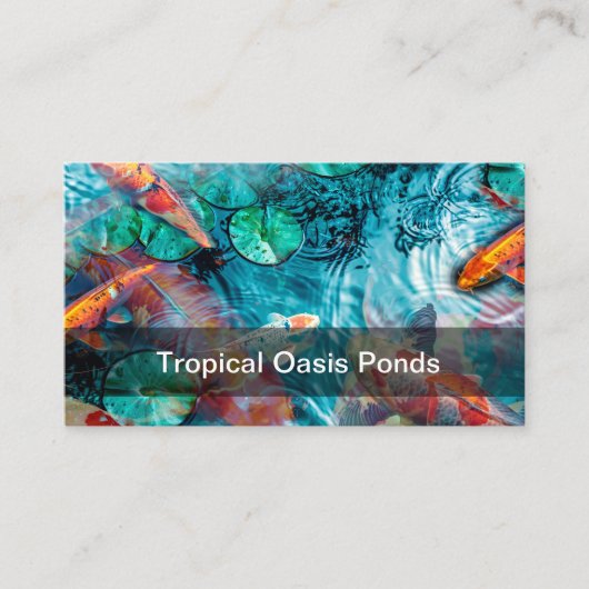Tropische Fischteiche und Gärten Visitenkarte (Vorderseite)