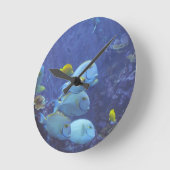 Tropische Fischuhr Runde Wanduhr (Winkel)