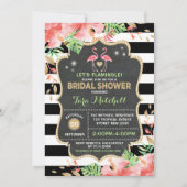 Tropische Flamingo-Brautparty Luau Einladung (Vorderseite)