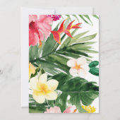 Tropische Flamingo Bridal Dusche INeritation Einladung (Rückseite)