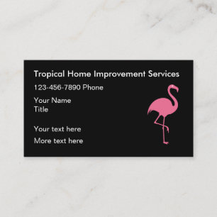 Tropische Flamingo-Heimwerbung Visitenkarte