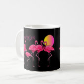 Tropische Flamingo-Kunst-Geschenke Kaffeetasse (Vorderseite Links)