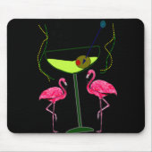 Tropische Flamingo-Kunst-Geschenke Mousepad (Vorne)