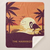 Tropische Flamingo-Namedecken