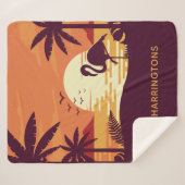 Tropische Flamingo-Namedecken Sherpadecke (Vorderseite (Horizontal))