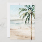 Tropische Flamingo-Palmen Baby-Dusche Einladung (Rückseite)