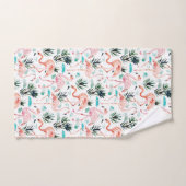 TROPISCHE Flamingo-Palmen-Kamm-Muschel BARBARIAN® Badhandtuch Set (Handtuch)