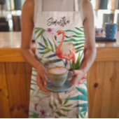 Tropische Flamingo-Personalisierte Multifunktionsd Schürze