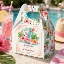 Tropische Flamingo-Poolparty zum 7. Geburtstag Spl