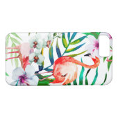 Tropische Flamingokunst Case-Mate iPhone Hülle (Rückseite (Horizontal))