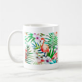 Tropische Flamingokunst Kaffeetasse (Links)