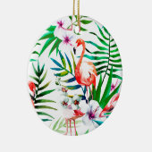 Tropische Flamingokunst Keramikornament (Rechts)