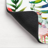 Tropische Flamingokunst Mousepad (Ecke)