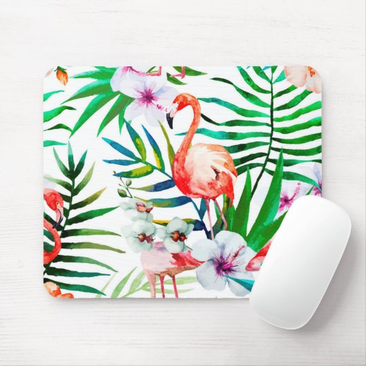 Tropische Flamingokunst Mousepad (Mit Mouse)