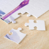 Tropische Flamingos: Orchideen Wasserfarbe Nahtlos Puzzle (Seite)