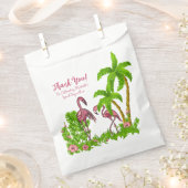 Tropische Flamingos und Blume bevorzugen Flaggen Geschenktütchen (Ausgeschnitten)