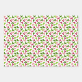 Tropische Flamingos und Blume Geschenkpapier Set (Vorderseite 2)