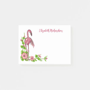 Tropische Flamingos und Blume nach dem IT-Test Post-it Klebezettel