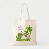 Tropische Flamingos und Blume Tote Tasche (Vorne)