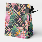 tropische Flamingos und goldene Striche Geschenkschachtel (Rückseite)