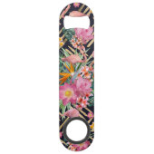 tropische Flamingos und goldene Striche Speed Flaschenöffner (Rückseite)