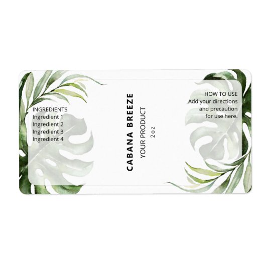 Tropische Flaschenabtropfmarken (Vorne)