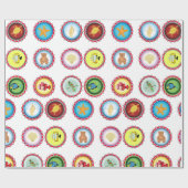 Tropische Flaschenkappen Design Ozean und Wildtier Geschenkpapier (Flach)