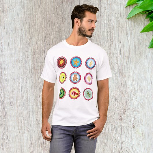 Tropische Flaschenkappen Design Ozean und Wildtier T-Shirt