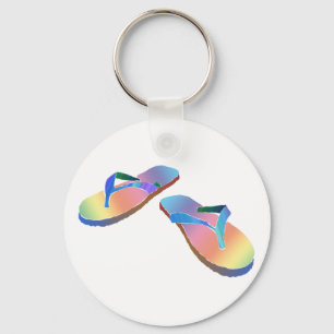 Tropische Flip Flops 2 Schlüsselanhänger