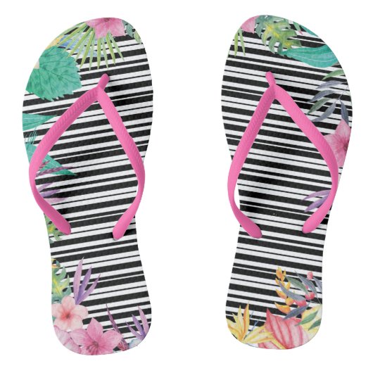 Tropische Flip Flops Badesandalen (Fußbett)