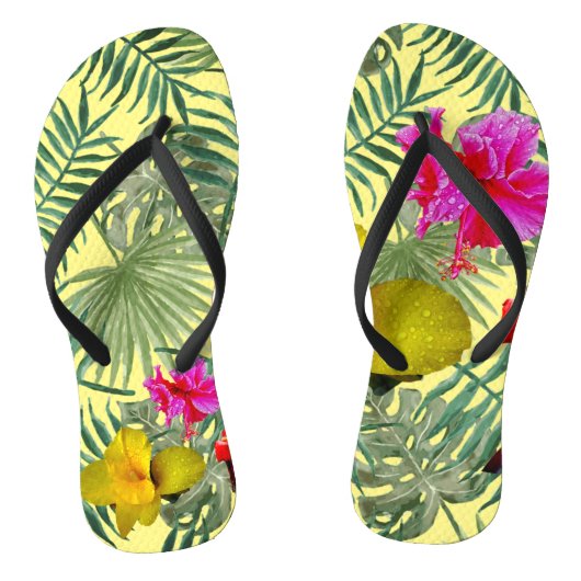 Tropische Flip-Flops Badesandalen (Fußbett)