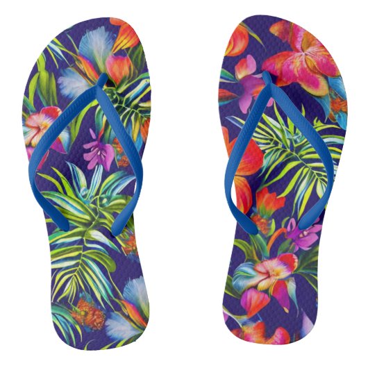 Tropische Flip Flops Badesandalen (Fußbett)