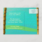 Tropische Flip Flops, neue Adresse Ankündigungspostkarte (Rückseite)